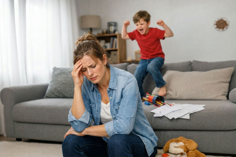 frustrated parent kid